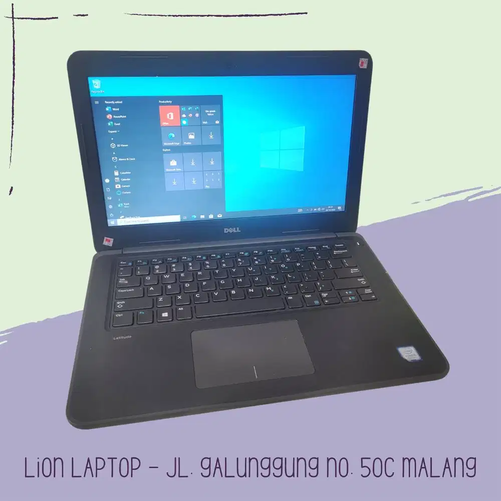 Core i5 Gen 7 Murah Mulus RAM 8GB SSD 256GB Dell Latitude 3380 [24|01]