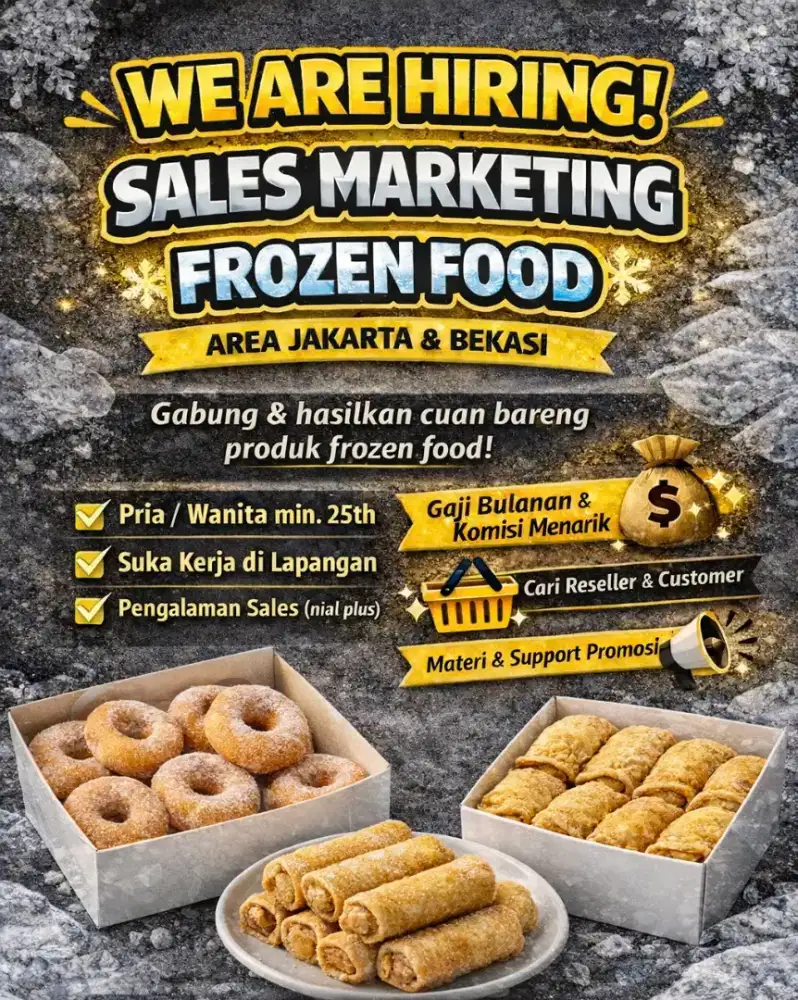 Dibutuhkan Sales Marketing Frozen Food