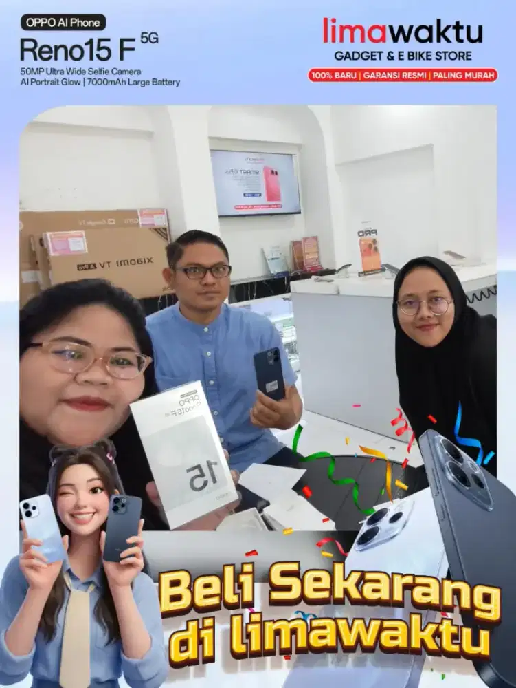 READY STOK RENO 15 MEMBER FIF PROSES ONLINE ACC COD FREE ONGKIR