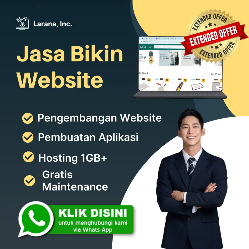Pembuatan Website dan Aplikasi - Garansi Maintenance 1 Tahun