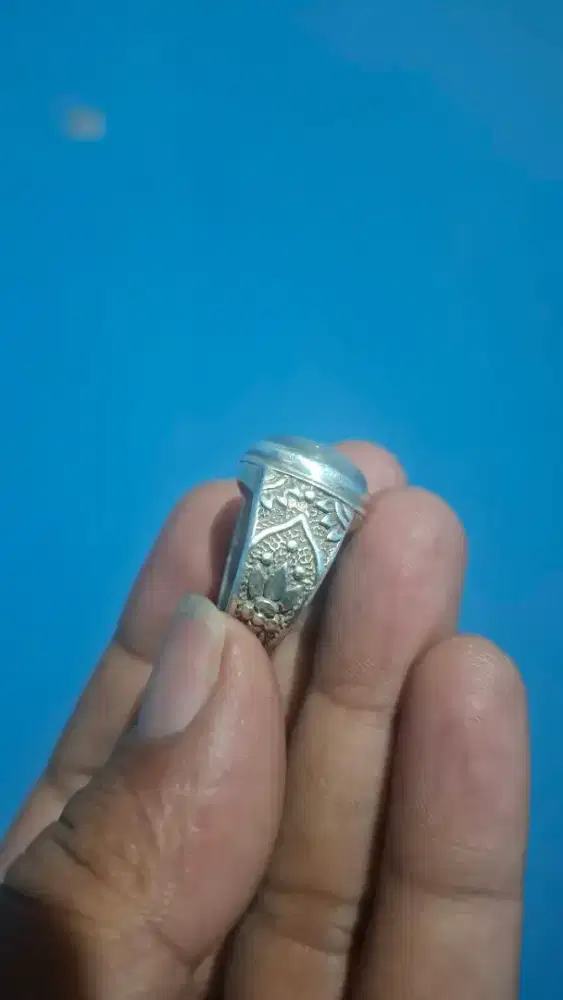 Safir ring perak HM tebal 10gram
