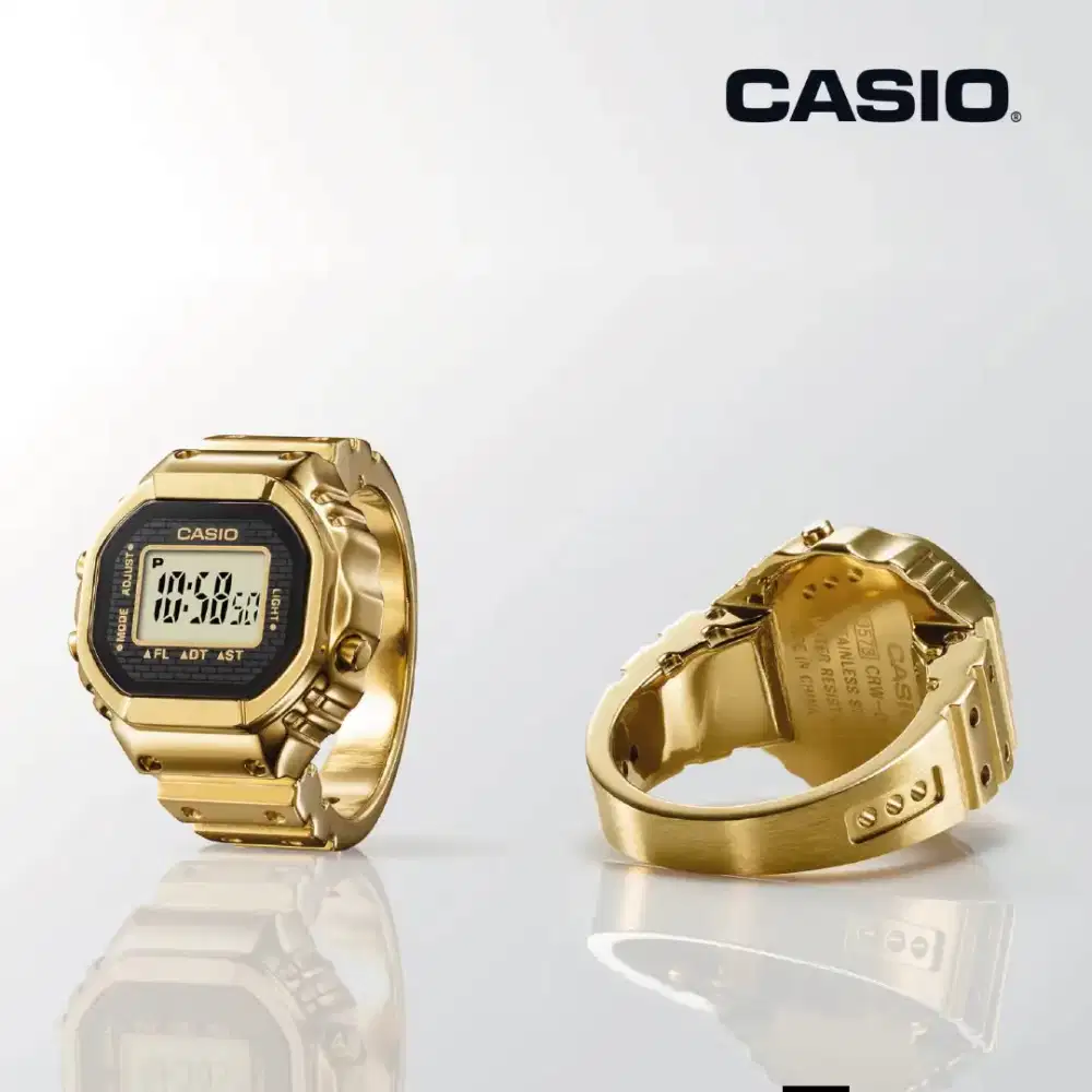 Casio ring watch CRW 001G GOLD new original