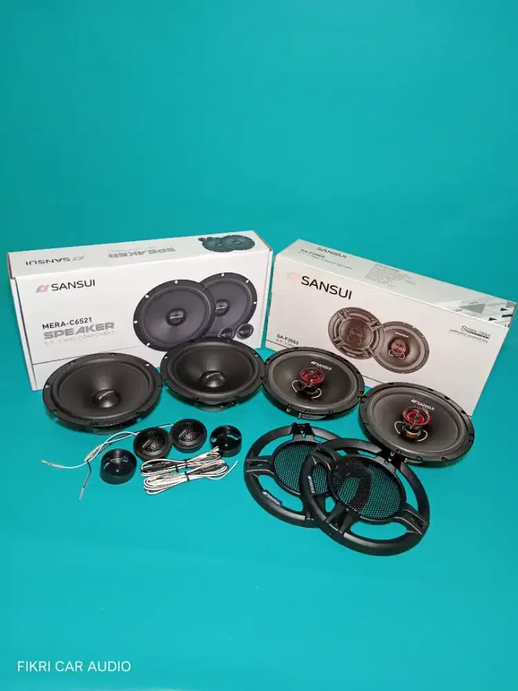 Ples Pasang Speaker Split SANSUI MERA-C6521 & Speaker Coaksial SANSUI