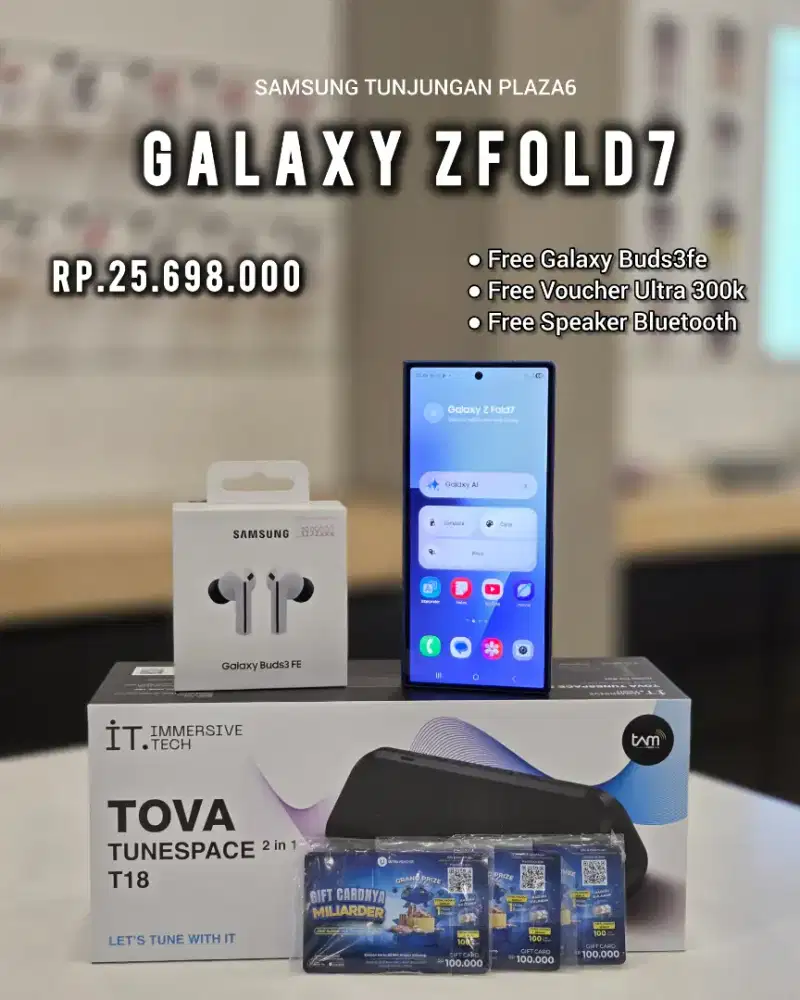 Samsung zfold7 free buds3fe dan voucher ultra 300k