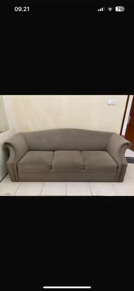 sofa 3 seater suede
