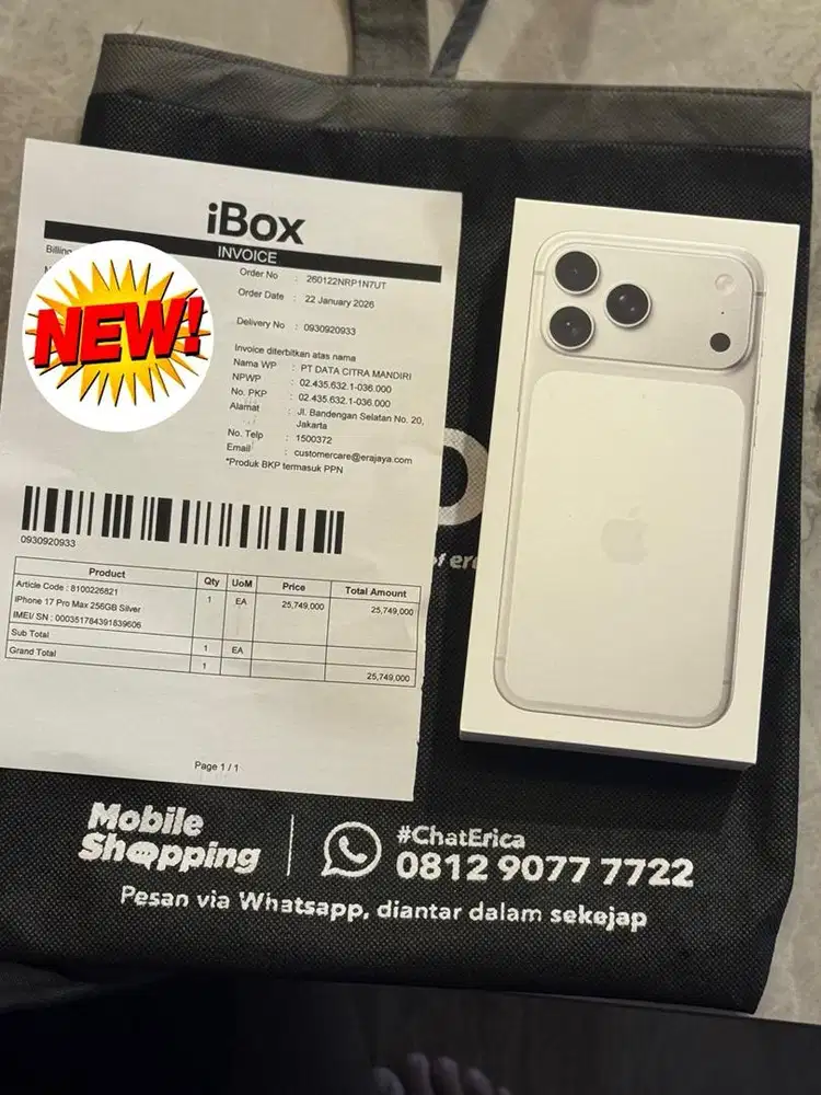 Iphone 17 Pro Max 256GB Segel Ibox