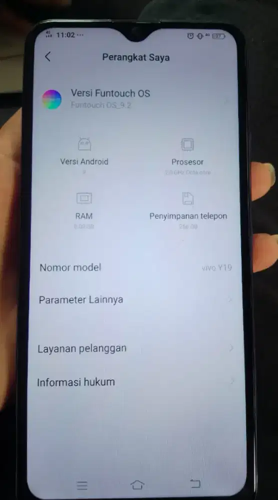 Vivo Y19 Ram 8 / 256