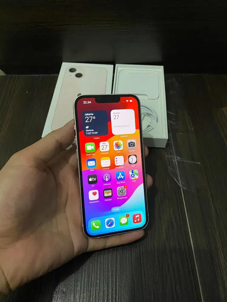 Iphone 13 128gb Pink IBOX Mulus Fullset Ori