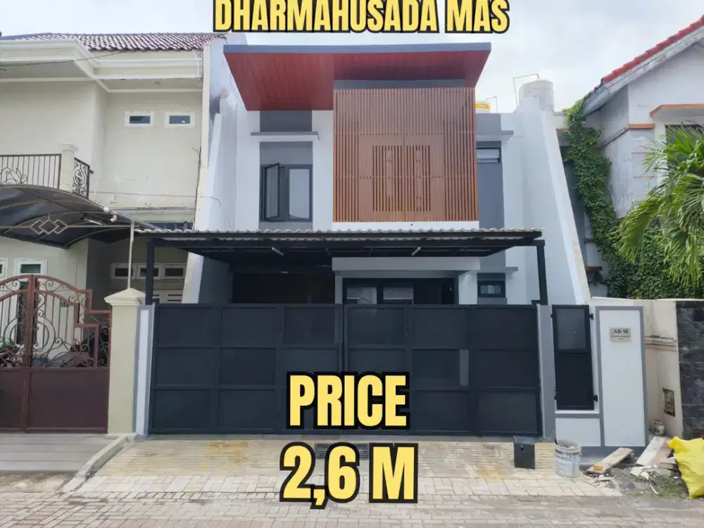 RUMAH MODERN TROPIS DHARMAHUSADA MAS SURABAYA TIMUR. DEKAT SUTOREJO, MULYASARI, BABATAN PANTAI, MANYAR, KERTAJAYA, MERR, ITS, Dsb
