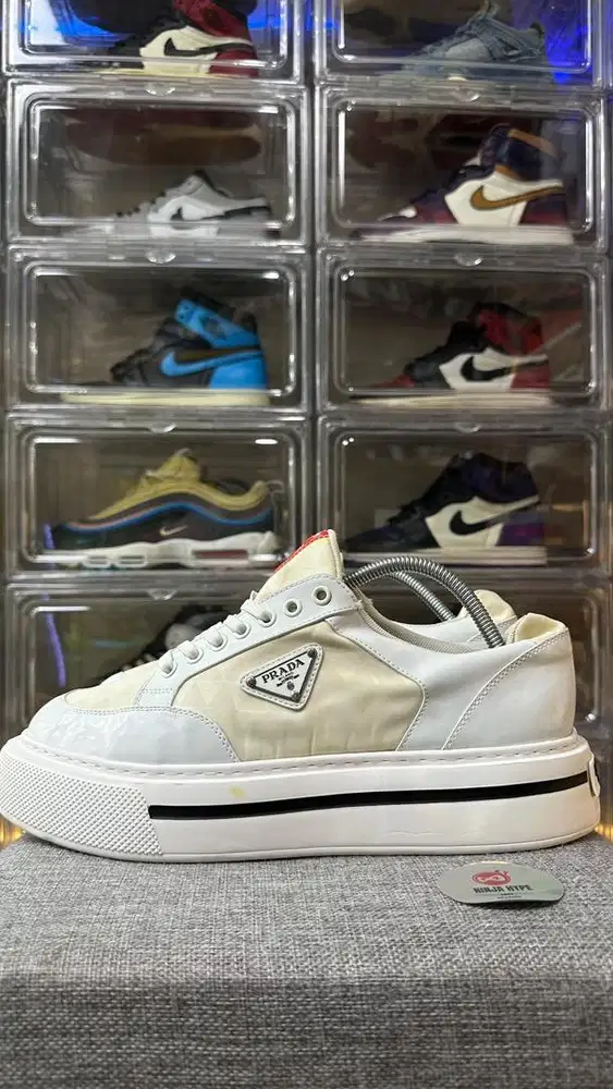 PRADA DOUBLE WHEEL SNEAKERS WHITE