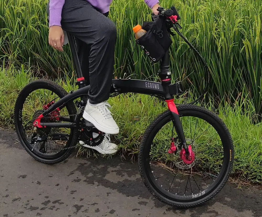 sepeda lipat Ecosmo Z9 full upgrade