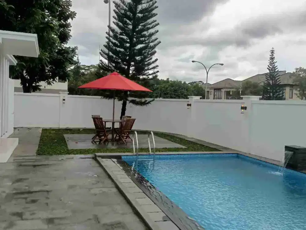 Rumah hook purnished + kolam renang cluster Sentul city Bogor