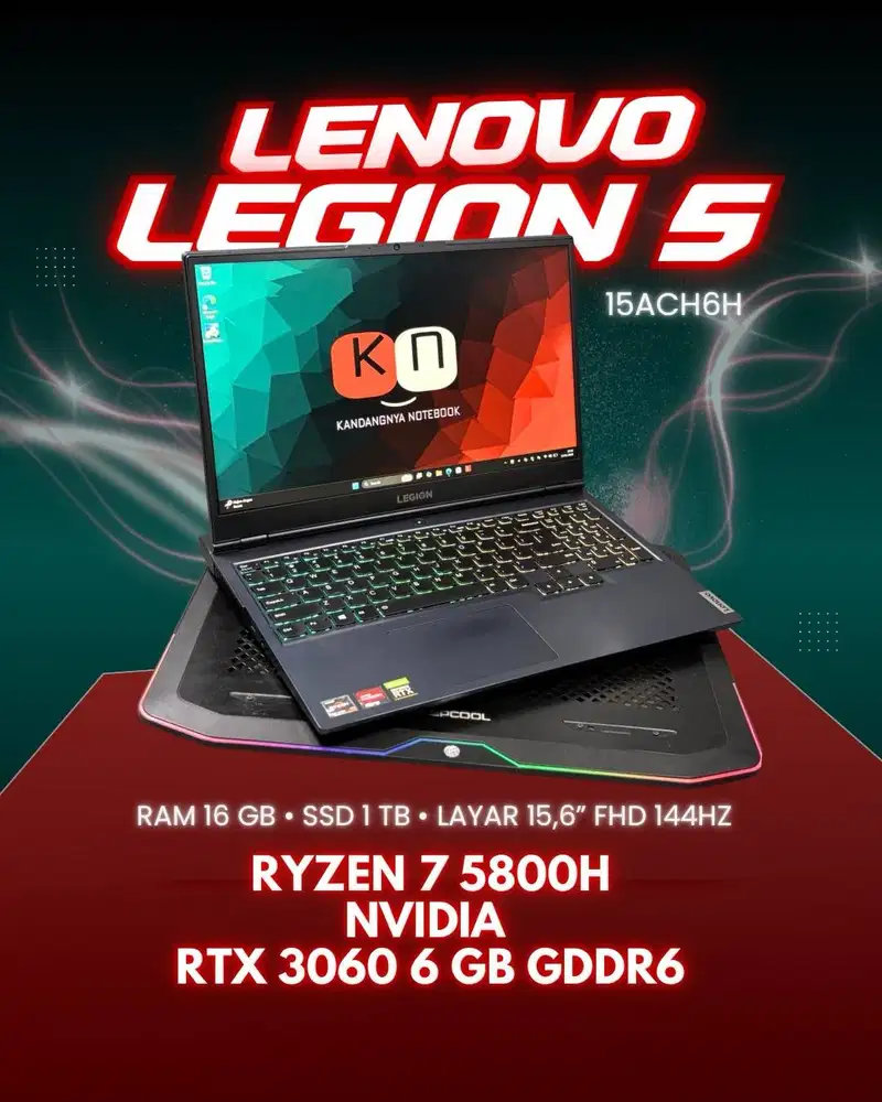 Lenovo Legion 5 15ACH6H Ryzen 7 5800H Nvidia RTX3060 6GB Ram16/1TB