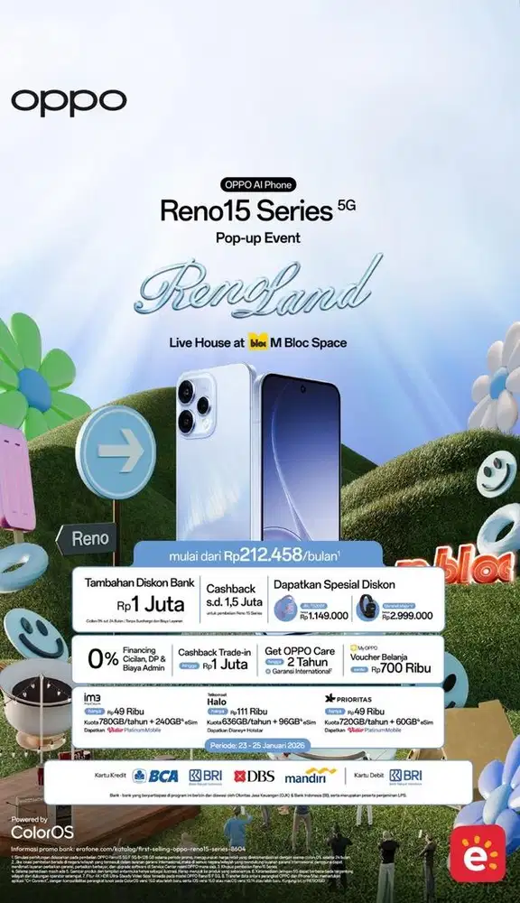 Oppo reno 15 terbaru harga murah ram dan baterai besar