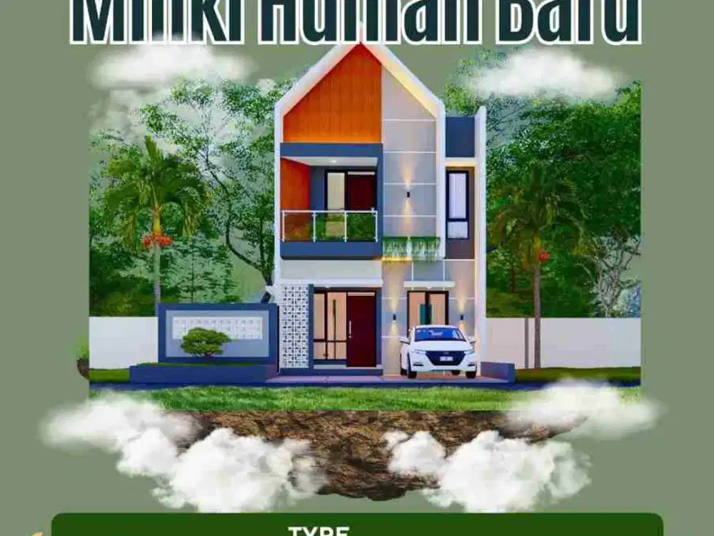 Rumah Cluster, Baru di Cileunyi Kulon 2 Lantai Dekat gerbang Tol,Di Bandung Timur,Murah