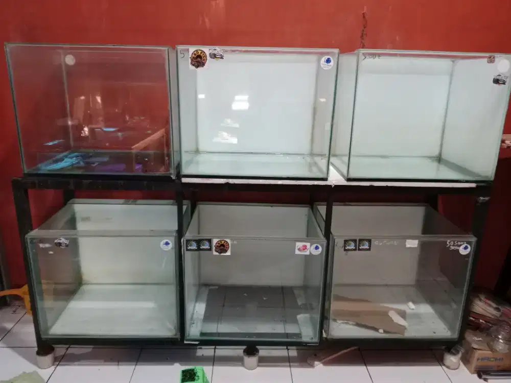 6 set aquarium 50x40x50