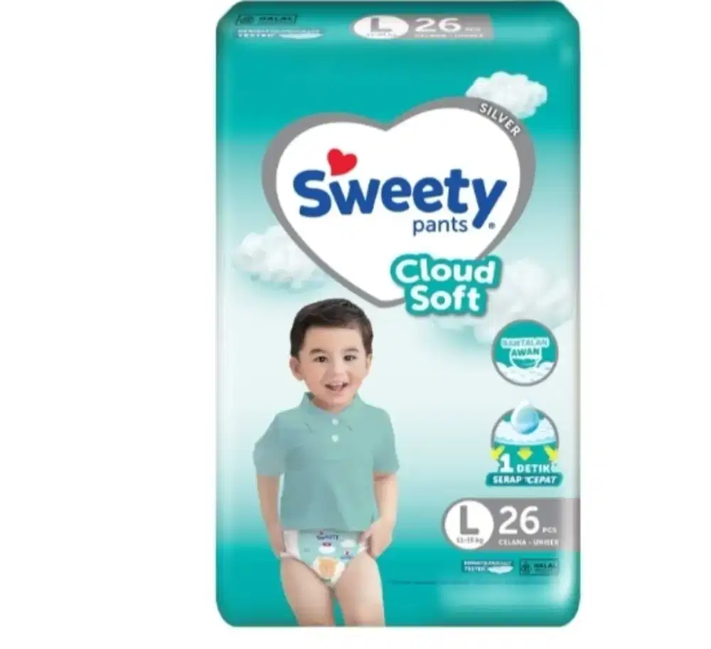 Pampers SWEETY SILVER PANTS L 28