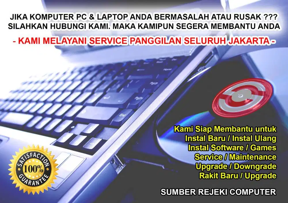 Instal Windows dan Service Komputer