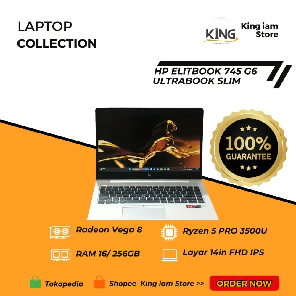 HP EliteBook 745 G6 Ryzen 5 PRO RAM 16GB SSD 256GB 14 FHD