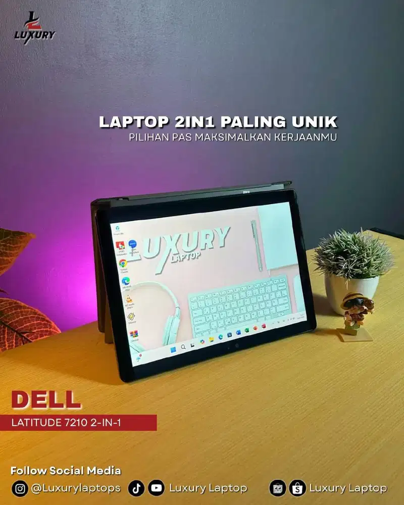 LAPTOP DELL LATITUDE 7210 2-IN-1 CORE I7 JUAL MURAH RAM SSD BU