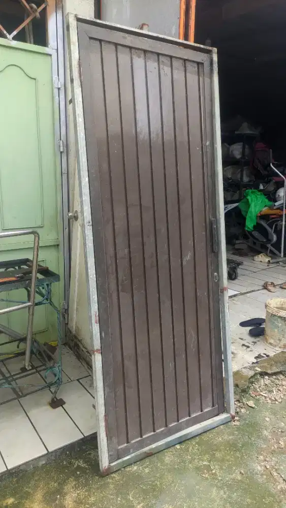 PINTU ALUMUNIUM PLUS KUSEN KAMAR MANDI/TIDUR 206x84