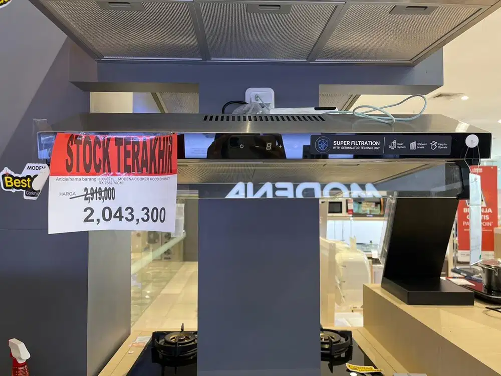 MODENA COOKER HOOD CHIMNEY 70CM (bisa cicilan)