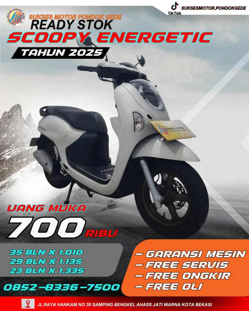 ANGSURAN RINGAN HONDA SCOOPY ENERGETIC TAHUN 2025 BERGARANSI