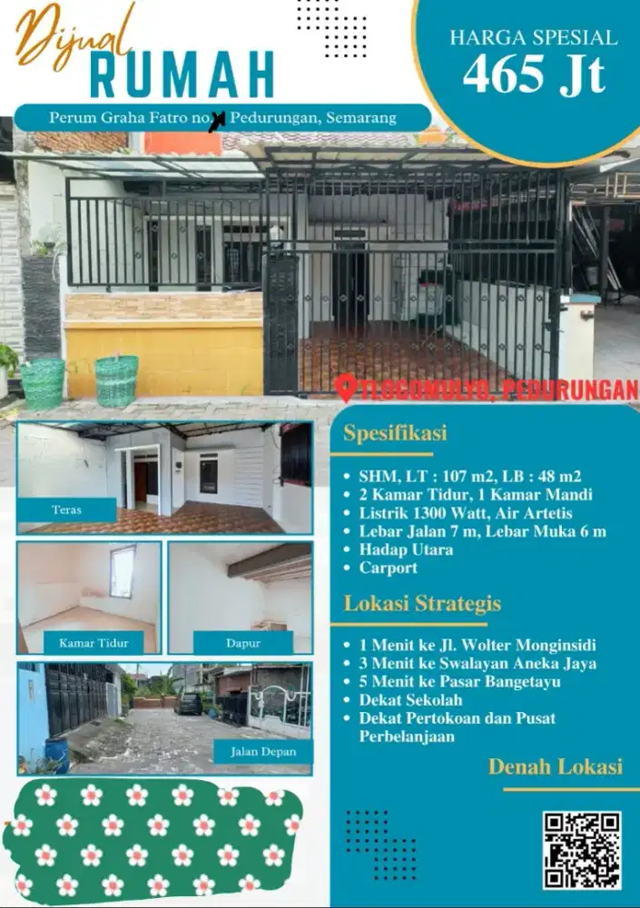 Dijual Rumah Di Perum. Graha Fatro Pedurungan