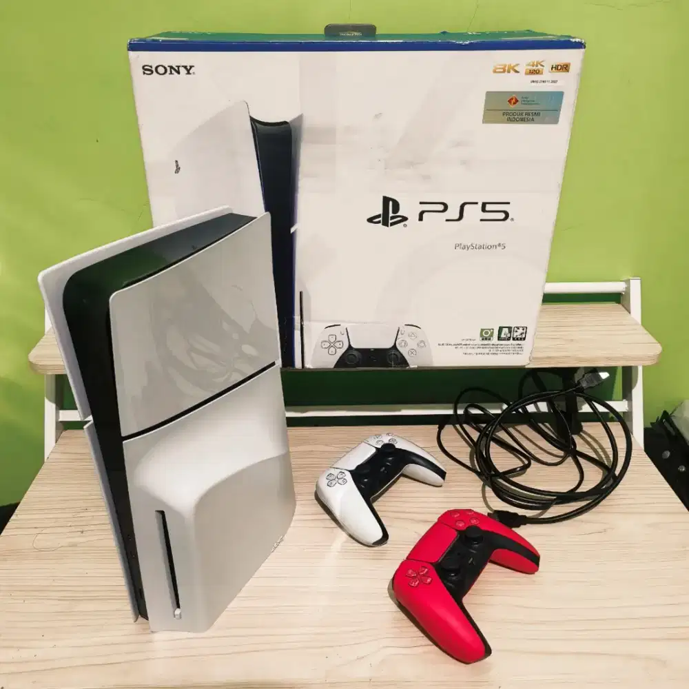 Ps5 slim disc resmi indo 1tb 2 stik console ps Sony playstation 5