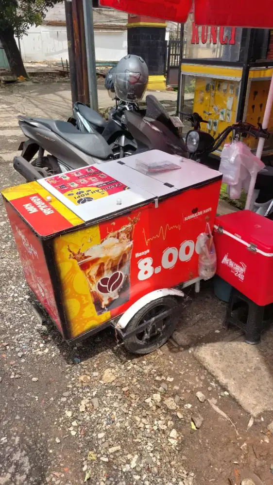 Gerobak kopi keliling/ kopi listrik/ gerobak keliling