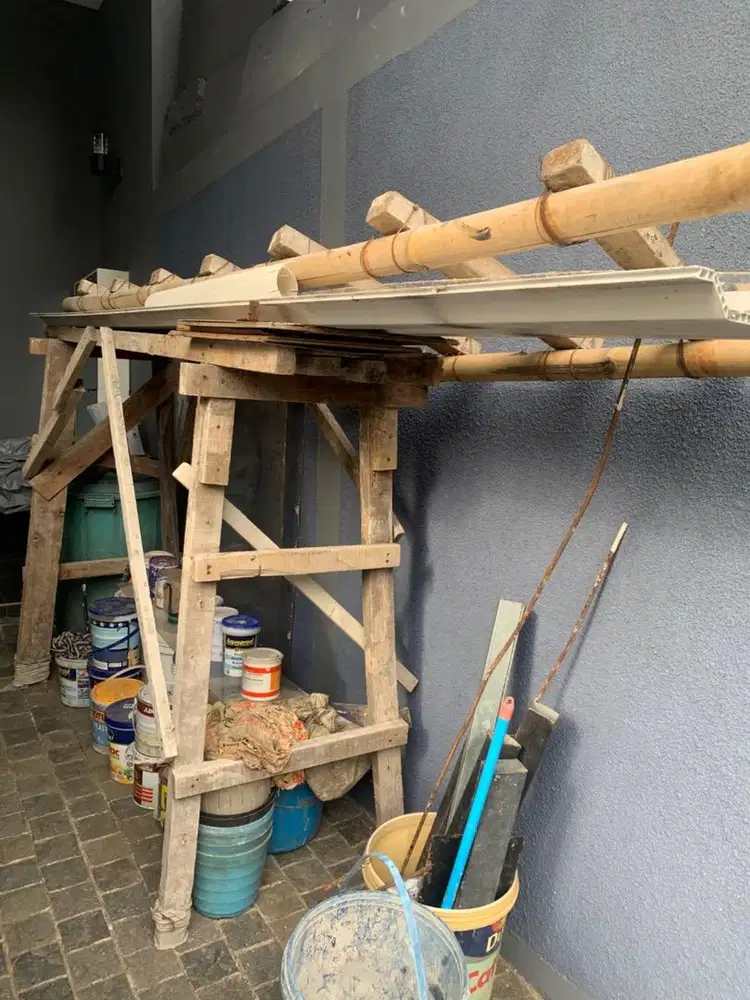 Gratis Ambil Sendiri! Steger Kayu dan Tangga Bambu