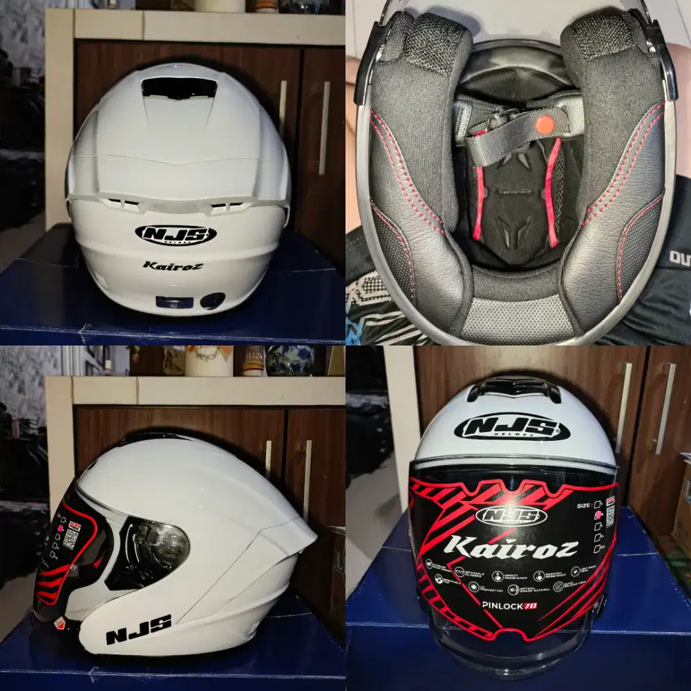 HELM HALF FACE NJS KAIROZ V1 PUTIH NEW