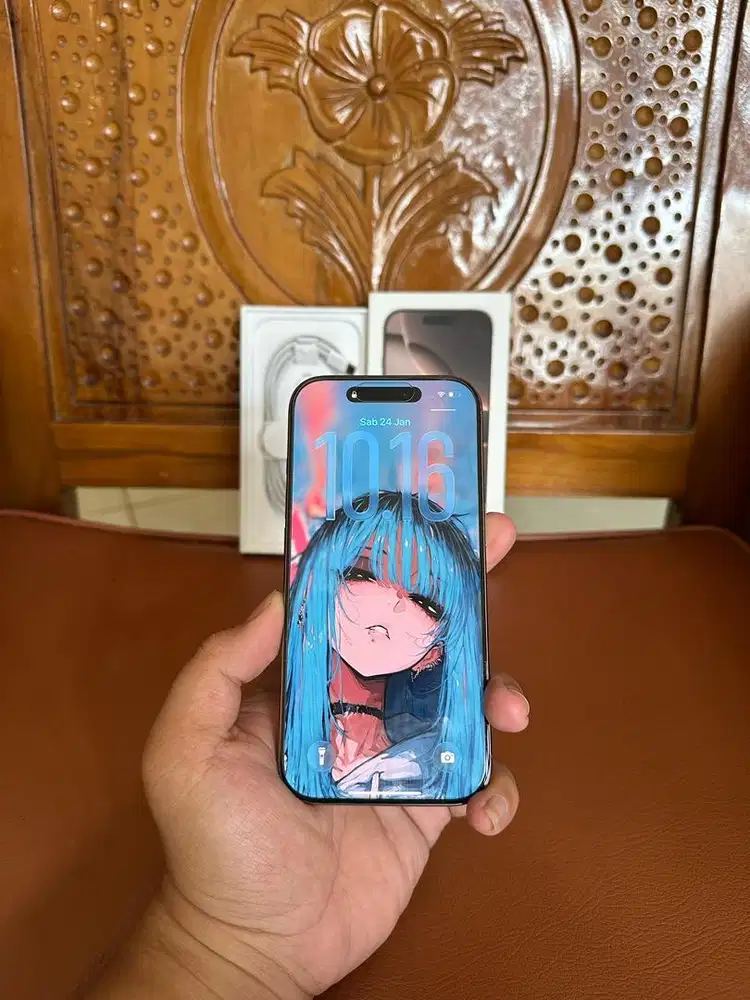 iPhone 16 Pro Dessert Titanium 256 GB Ex Ibox Garansi On Mulus