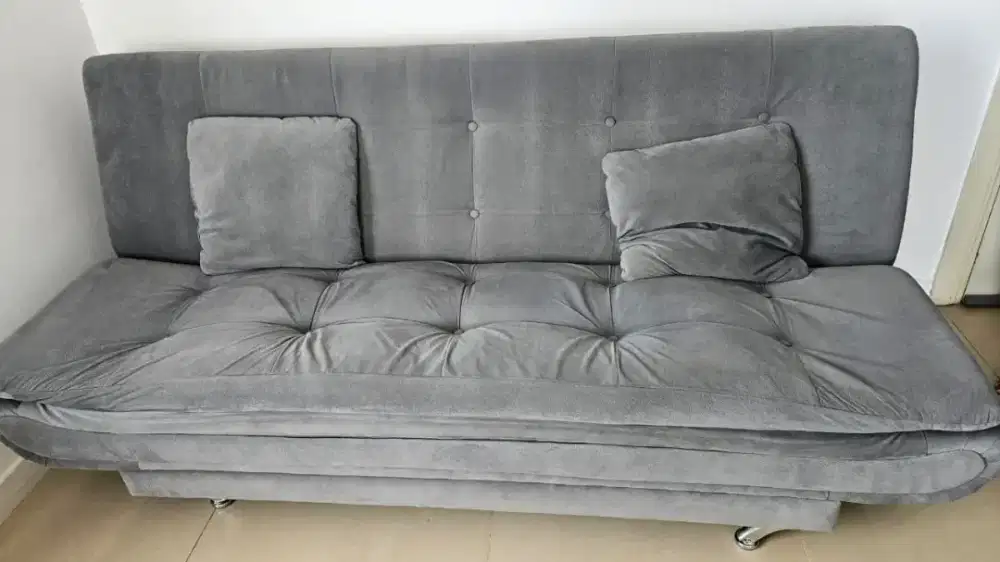 Dijual Sofa Bed Warna Abu abu Second