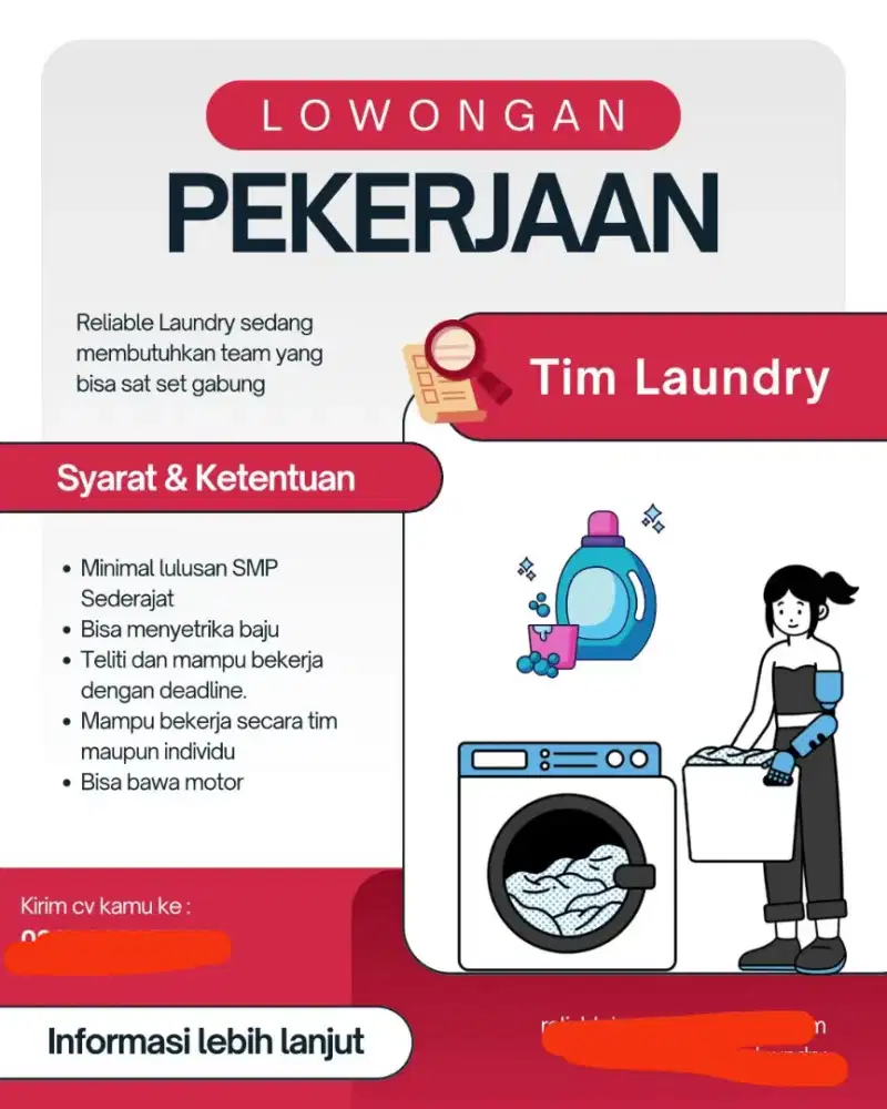 Lowongan Kerja Tim Laundry