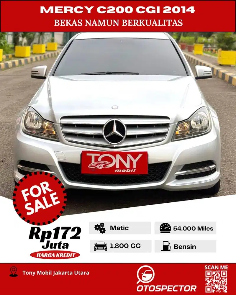 #Tony Mobil# Mercedes Benz C200 CGI W204 2014 Silver