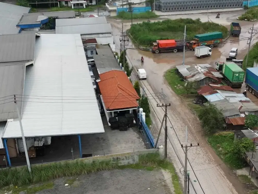 Dijual Gudang Tambak Sawah Industri, Waru – Sidoarjo tanah 12.820m2 bangunan 8.904m2 ada 2 Kavling jejer