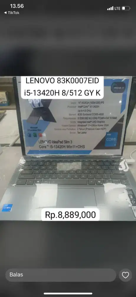 LAPTOP LENOVO 8/512