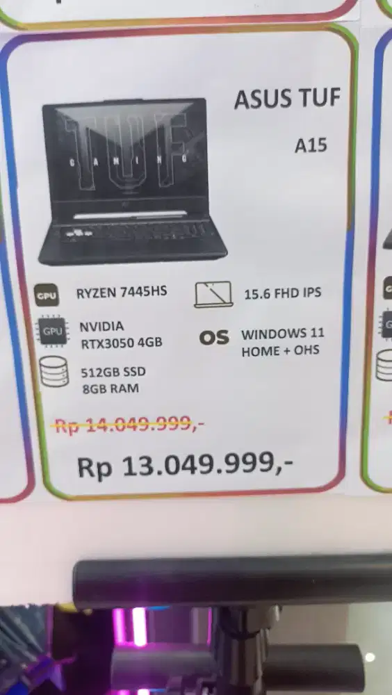 ASUS TUF A15 DENGAN CICILAN 0% home credit