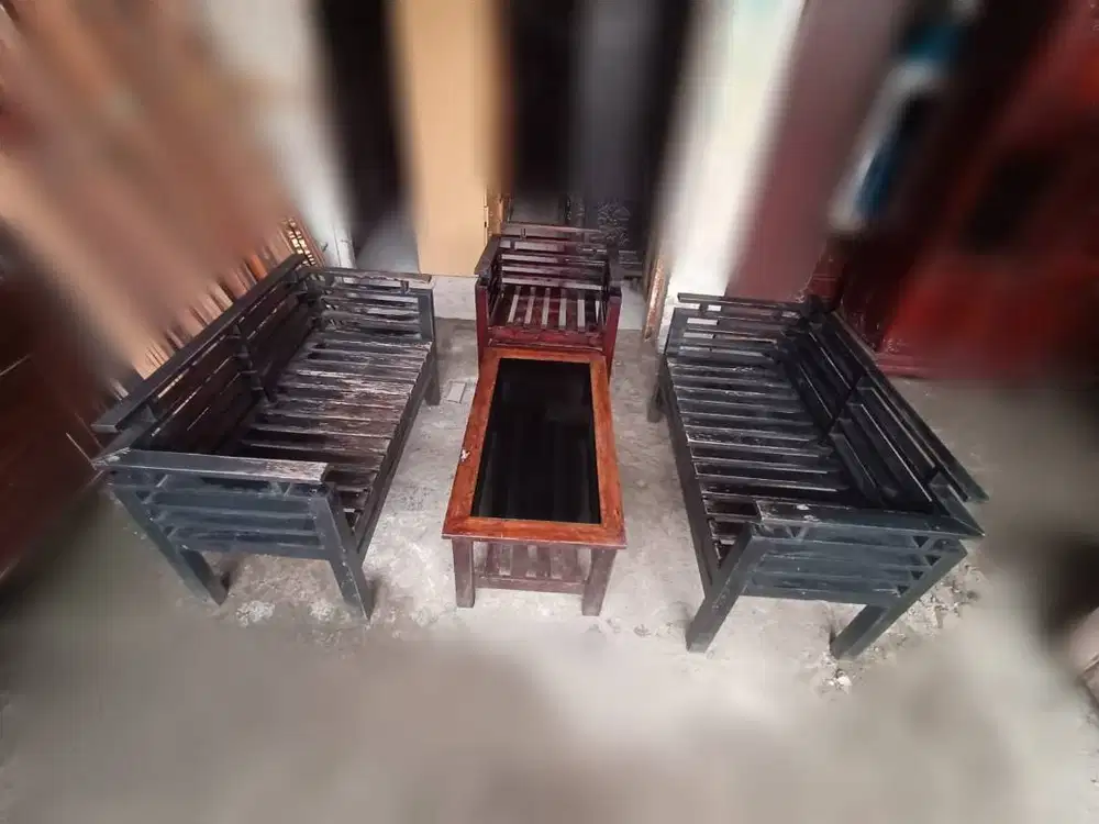 Kursi Tamu kayu jati 2.2.1 +meja