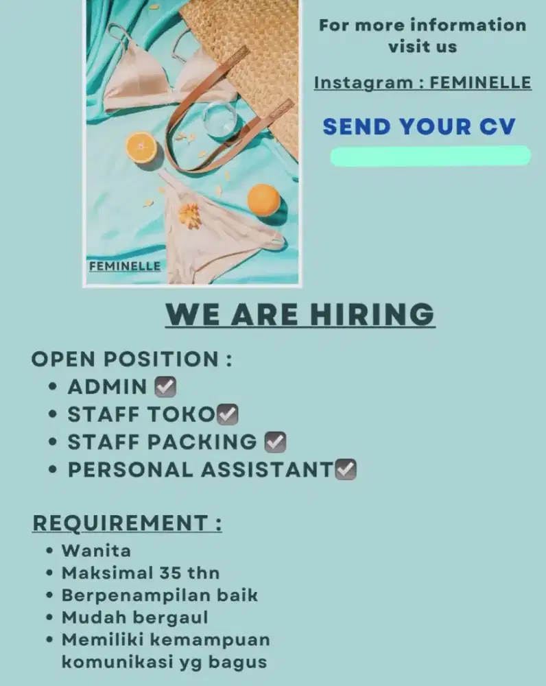 LOWONGAN KERJA SPG WANITA