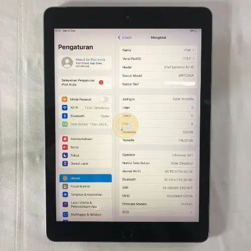 ipad 6th gen 128gb wifi celluler ex inter all operator[unit only]