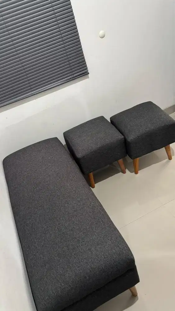 Sofa bahan kanvas - 1 Set preloved like new