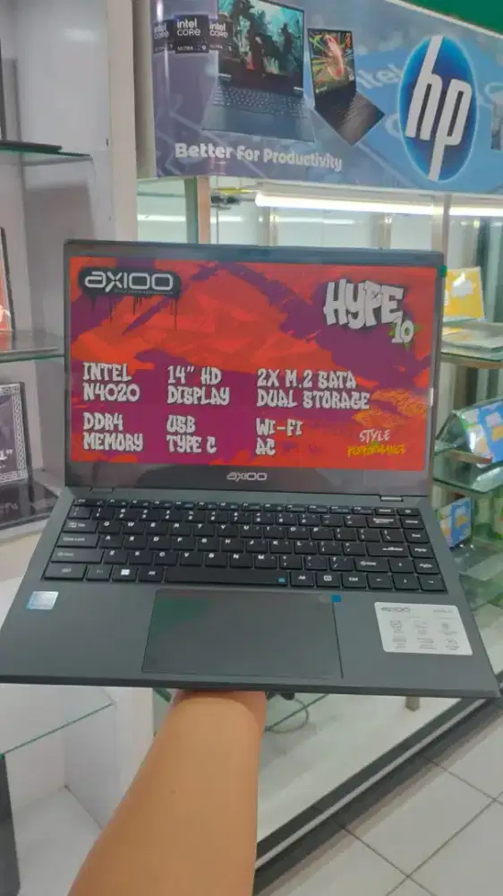 LAPTOP NEW AXIO HYPE 10 CUMA 3 JUTAAN