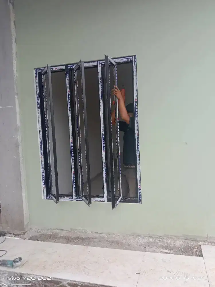 Jendela kaca, aluminium upvc baru