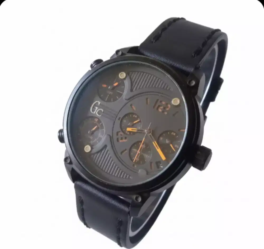 Jam tangan merk Gc tali kulit tebal