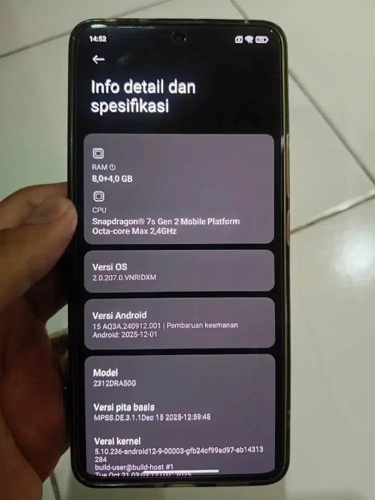 Redmi note 13 pro 5g 8/256 tt/bt masuk