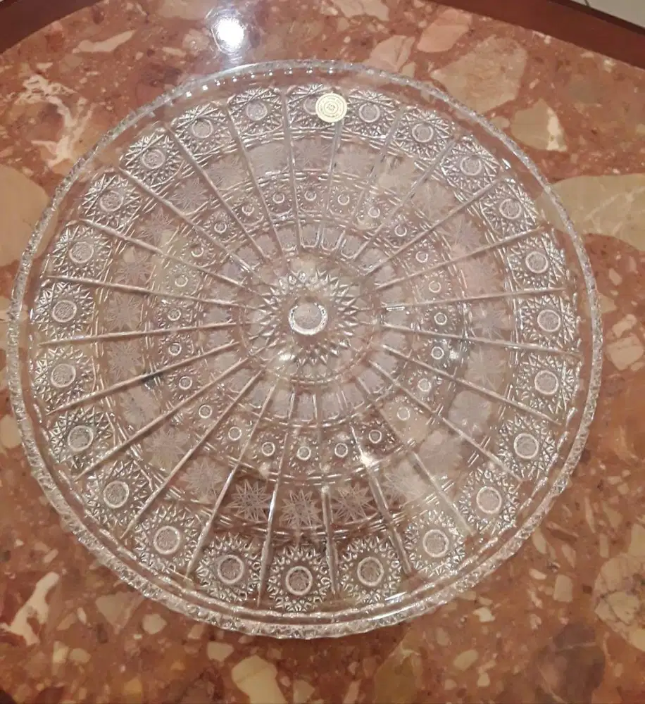 Kristal BOHEMIA PK 500 Model Piring Kue Ceper Besar