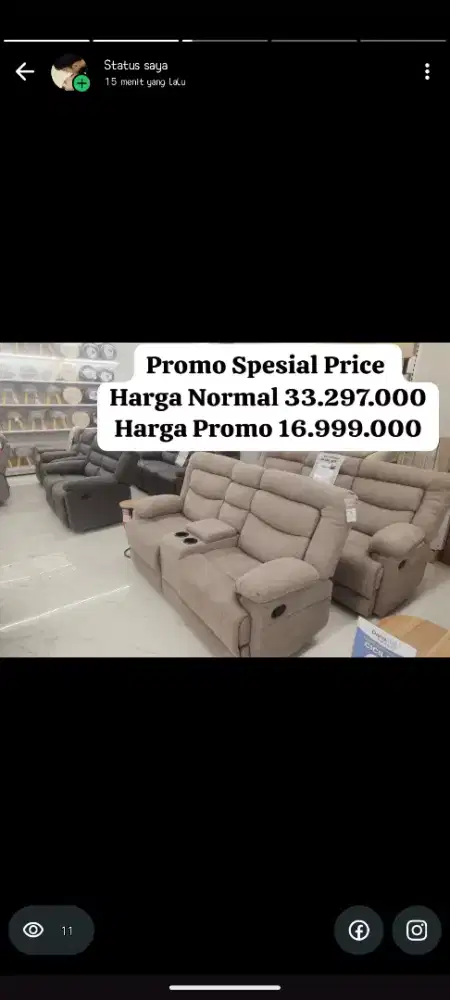 Pesta Gajian SELMA CILEGON Sofa Reclenier laurel diskon UP TO 55%