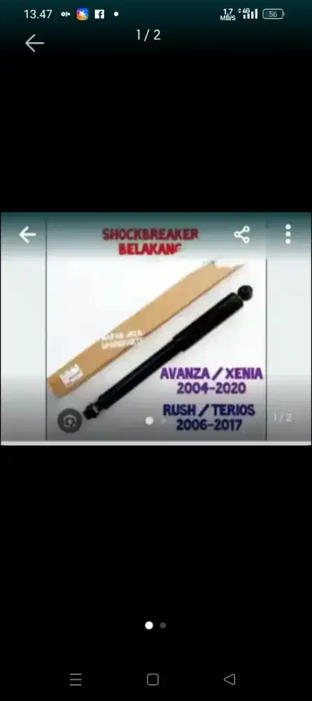 Sepasang shockbreker kayaba original